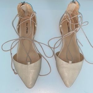 Leather flats